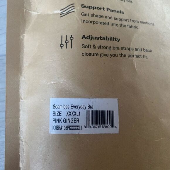 Knix Seamless Everyday Bra Pink Ginger XXXXL1 NWT and in packaging - Picture 6 of 6